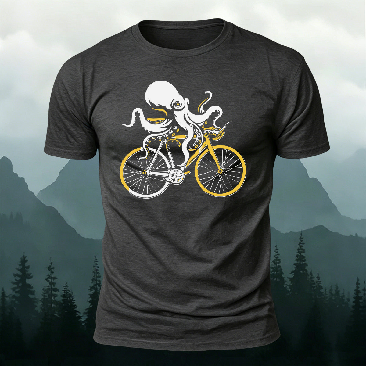 Fun Octopus Cycling Casual Breathable T-Shirt