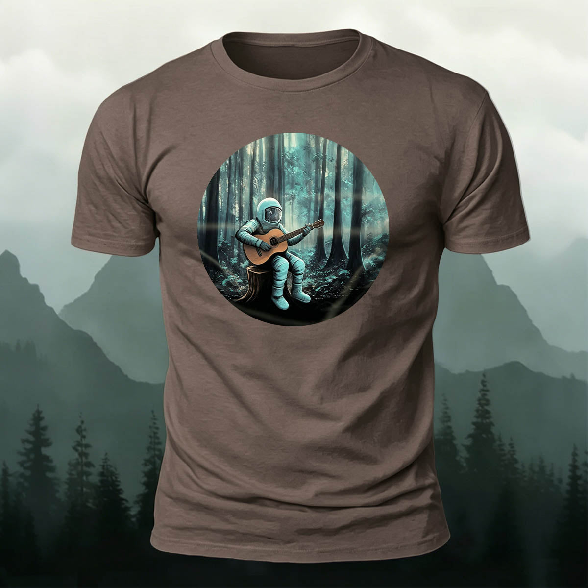 Fun Astronaut Print Fashion Premium Cotton T-Shirt