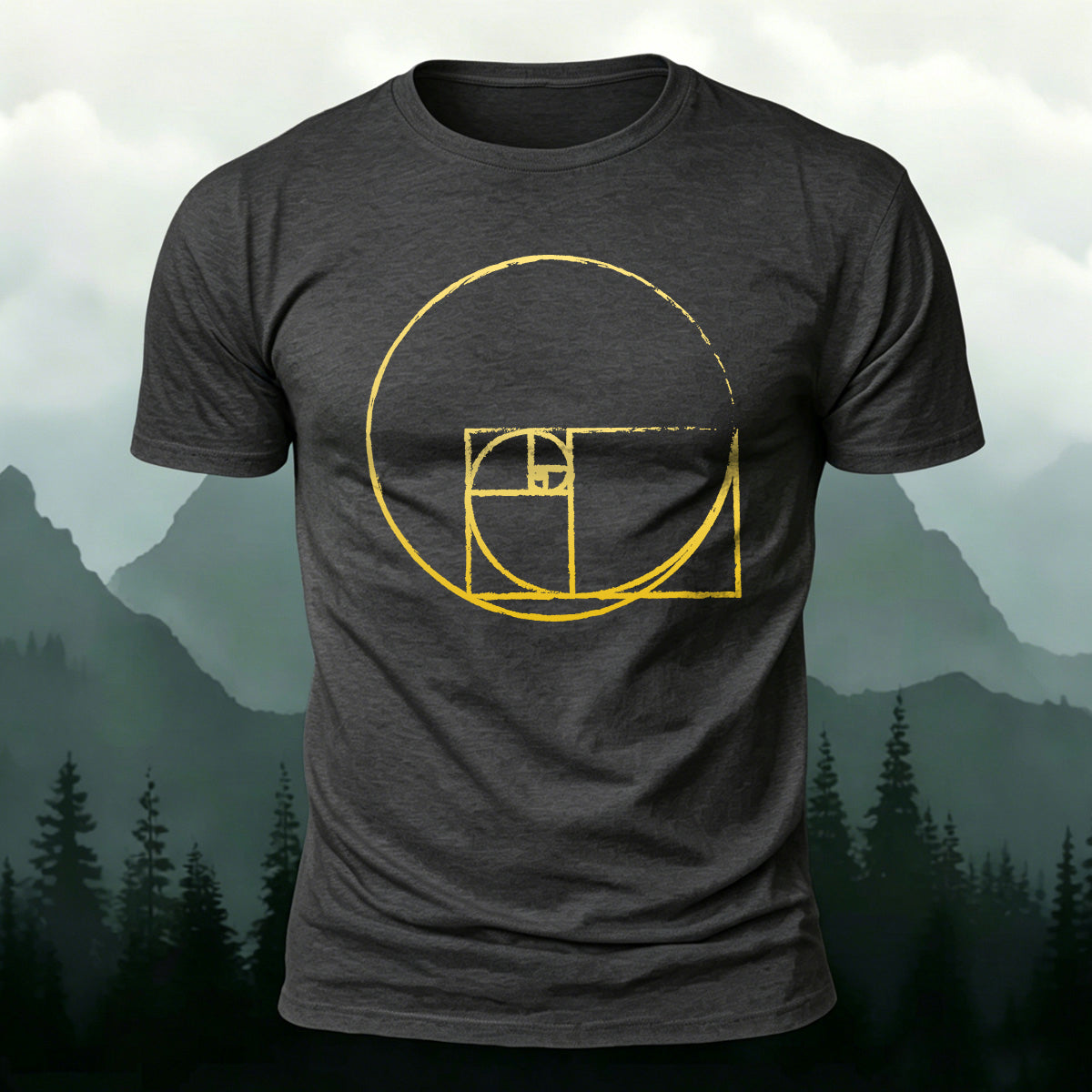 Minimalist Geometric Pattern Breathable Material T-shirt