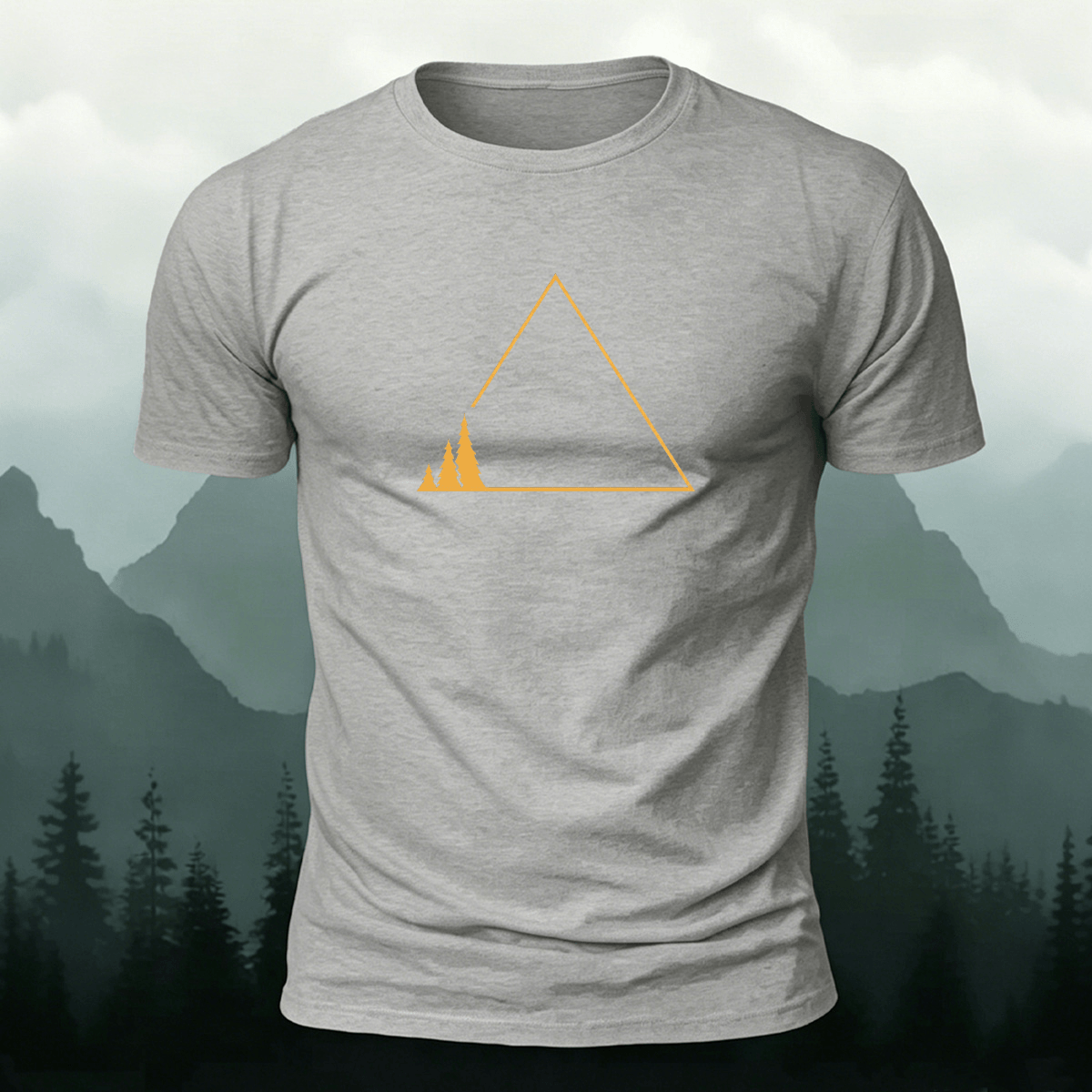 Minimalist Geometric Pattern Skin-friendly Casual T-shirt