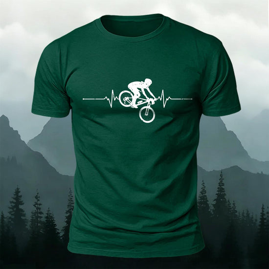 Minimalist Cycling Pattern Soft Comfortable Cotton T-Shirt DGE