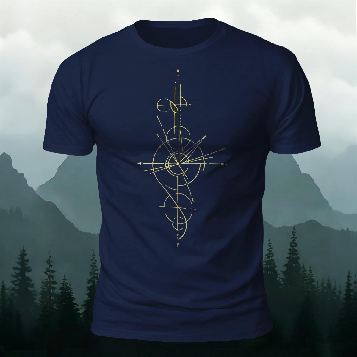 Geometric Line Simple Casual Short-Sleeve T-Shirt