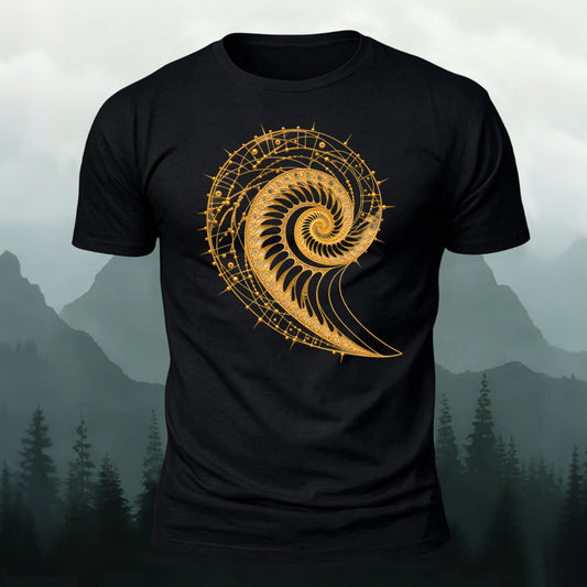 Combed Cotton Sacred Geometry Casual T-Shirt