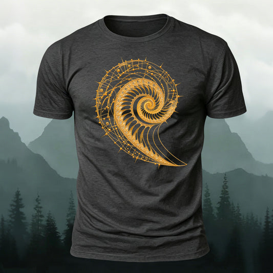 Combed Cotton Sacred Geometry Casual T-Shirt