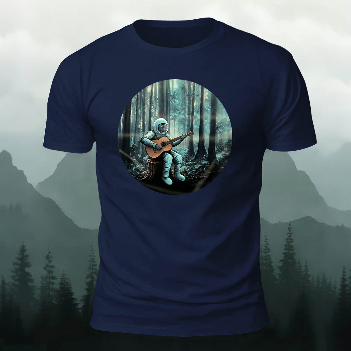 Fun Astronaut Print Fashion Premium Cotton T-Shirt