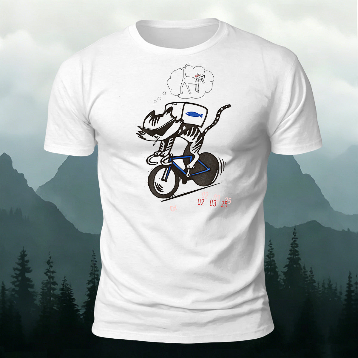 Falling in Love Cycling Series Printed Cotton T-Shirt