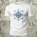 Nautical Compass Pattern Outdoor Premium Cotton T-Shirt