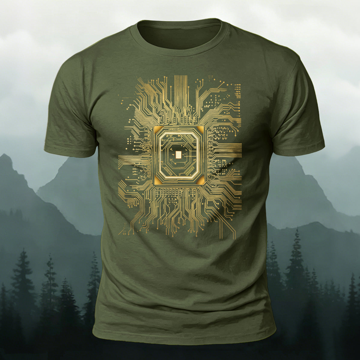 Circuit Board Personalized Breathable Short-sleeve T-shirt