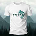 Comma Seahorse Cartoon Print Outdoor Casual Cotton T-Shirt