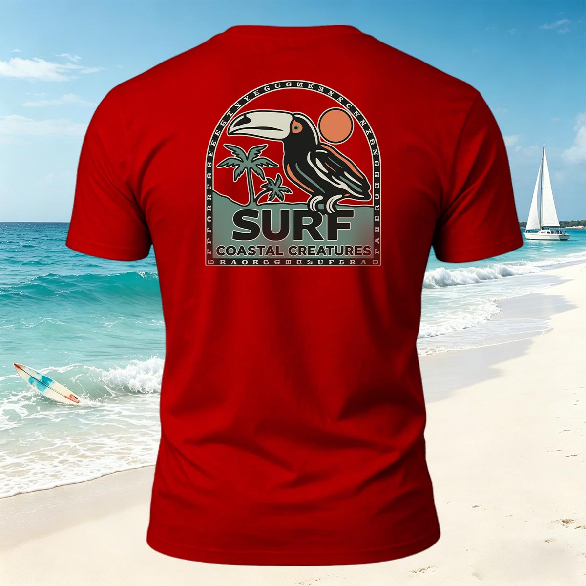 Toucan Tropical Coastal Casual Breathable T-Shirt