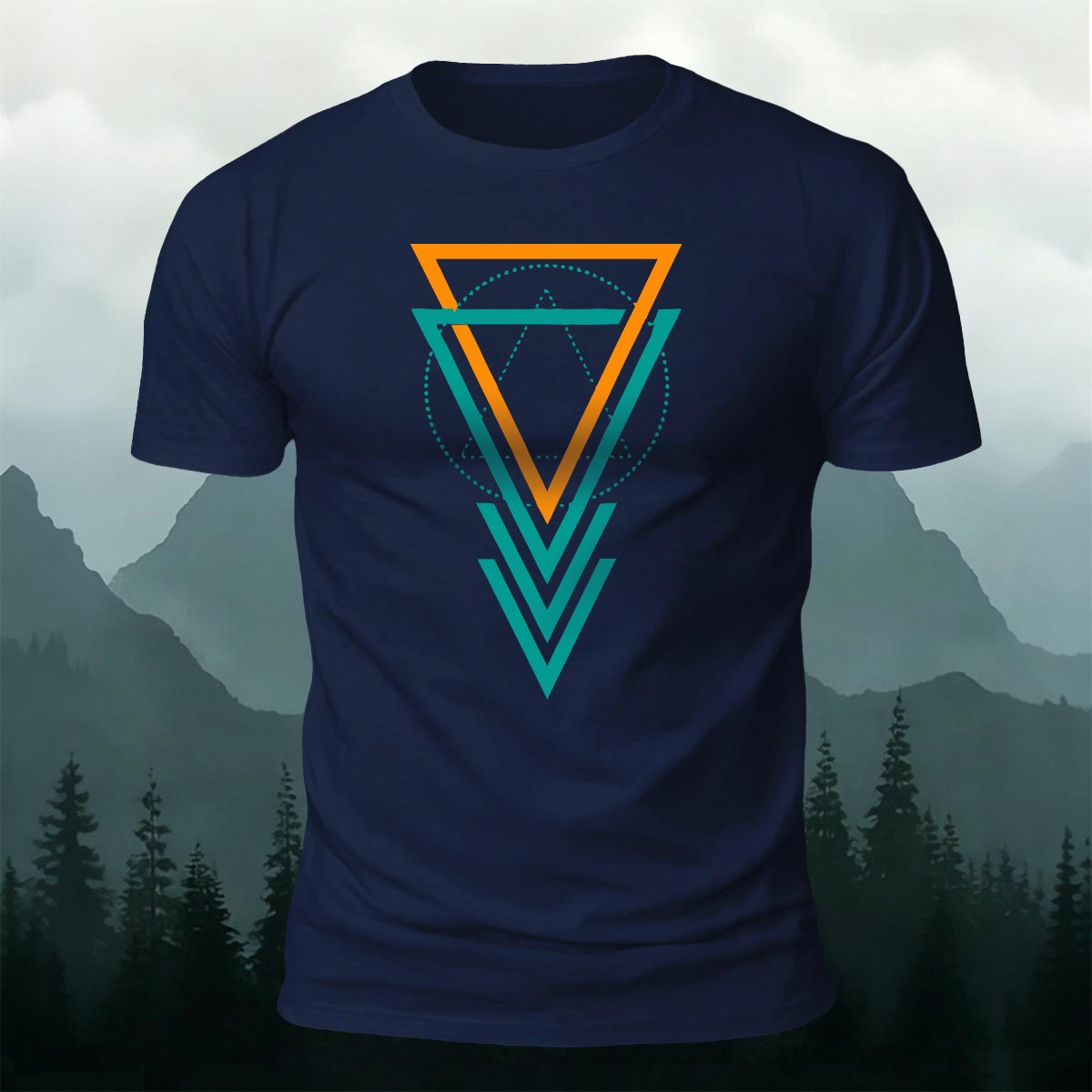 Geometric Pattern Casual Skin-Friendly Comfortable T-Shirt