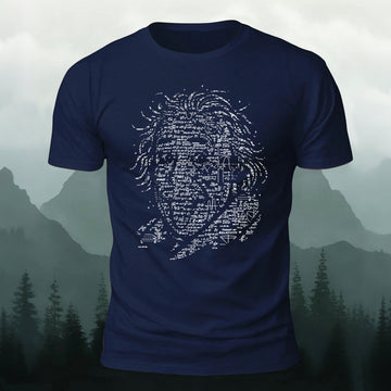Soft Cotton Einstein Equations Print Casual T‑Shirt