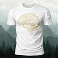 Brain Print Minimalist Premium Cotton Casual T-shirt