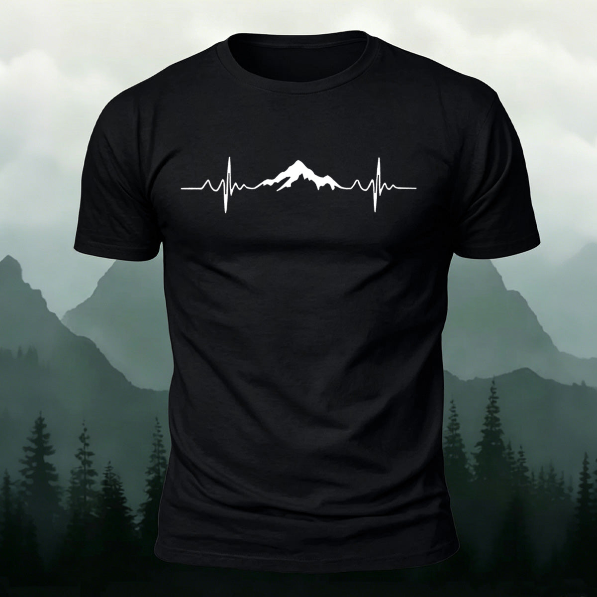 Minimalist Line Print Soft-touch Feel Comfortable T-shirt