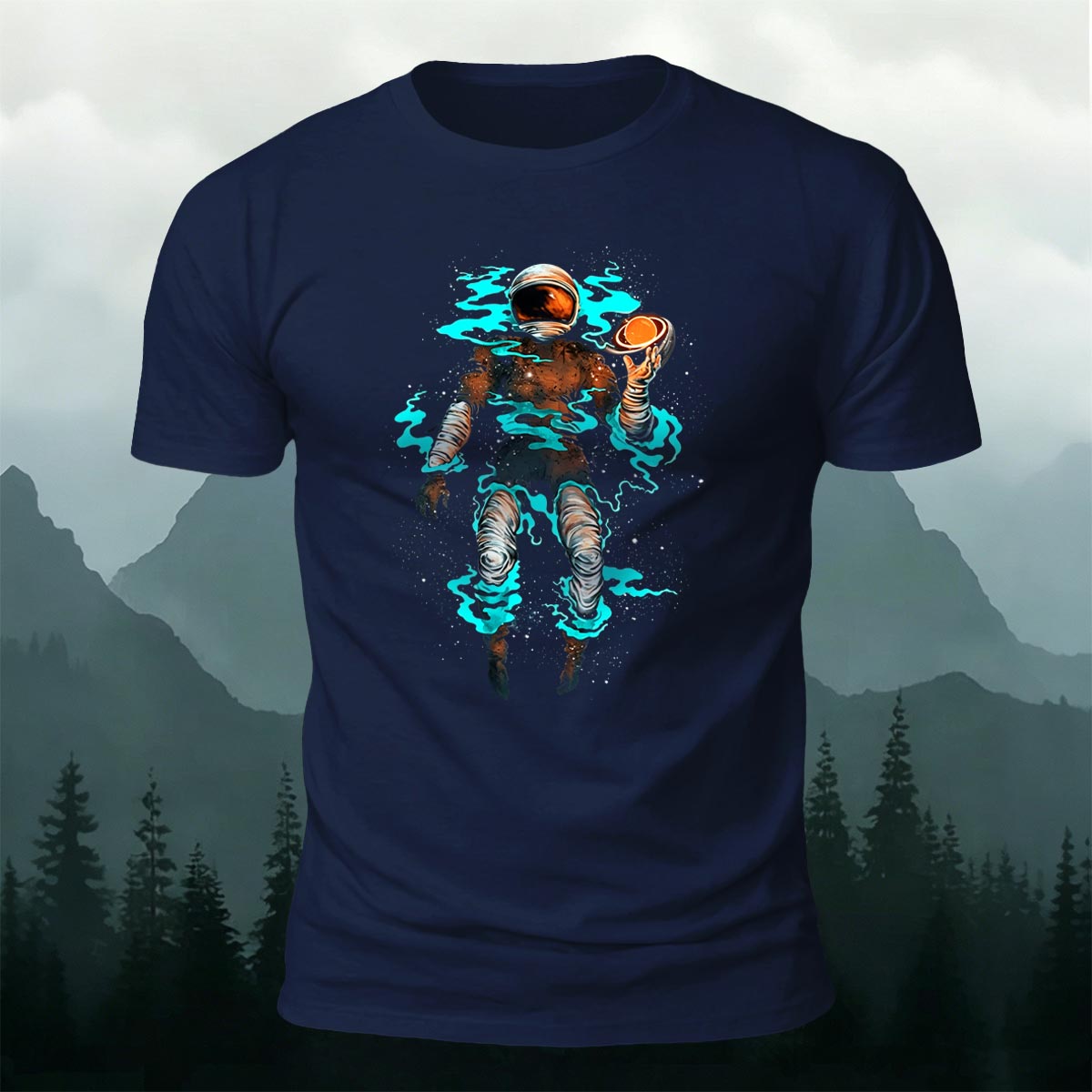 Astronaut Graphic Fashion Premium Cotton T-Shirt