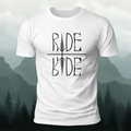 Minimalist Ride Letter Casual Soft-touch Feel T-Shirt White