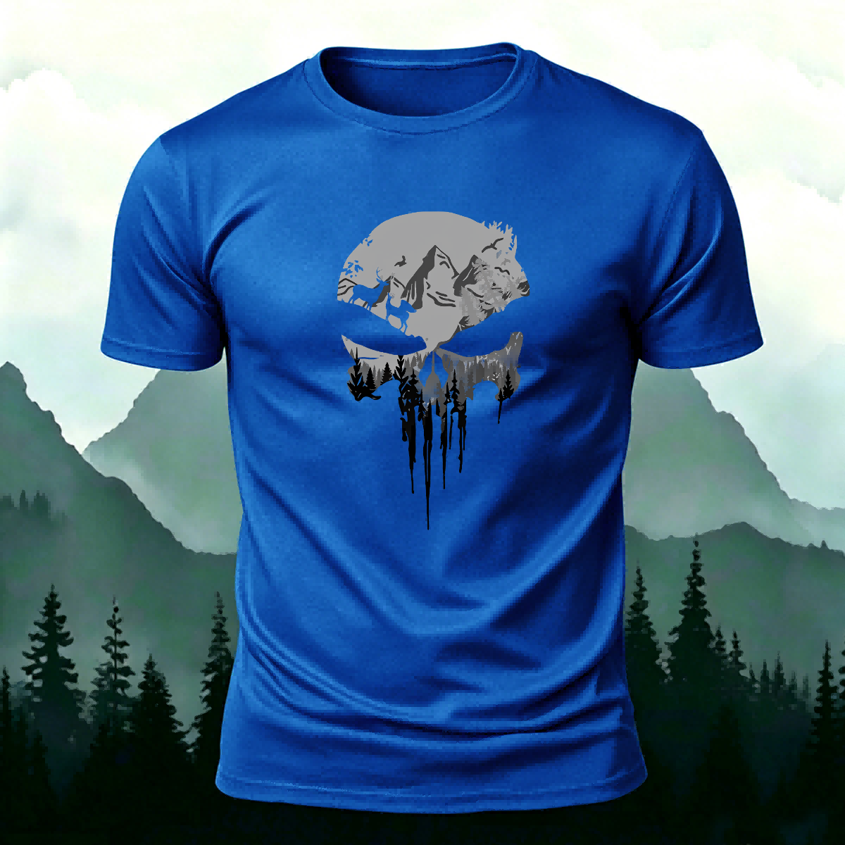 Valley Pattern Casual Outdoor Premium Cotton T-Shirt