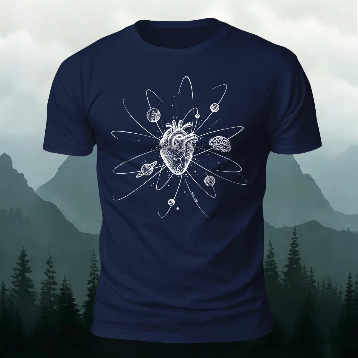 Fun Heart-Printed Casual Cotton T-Shirt