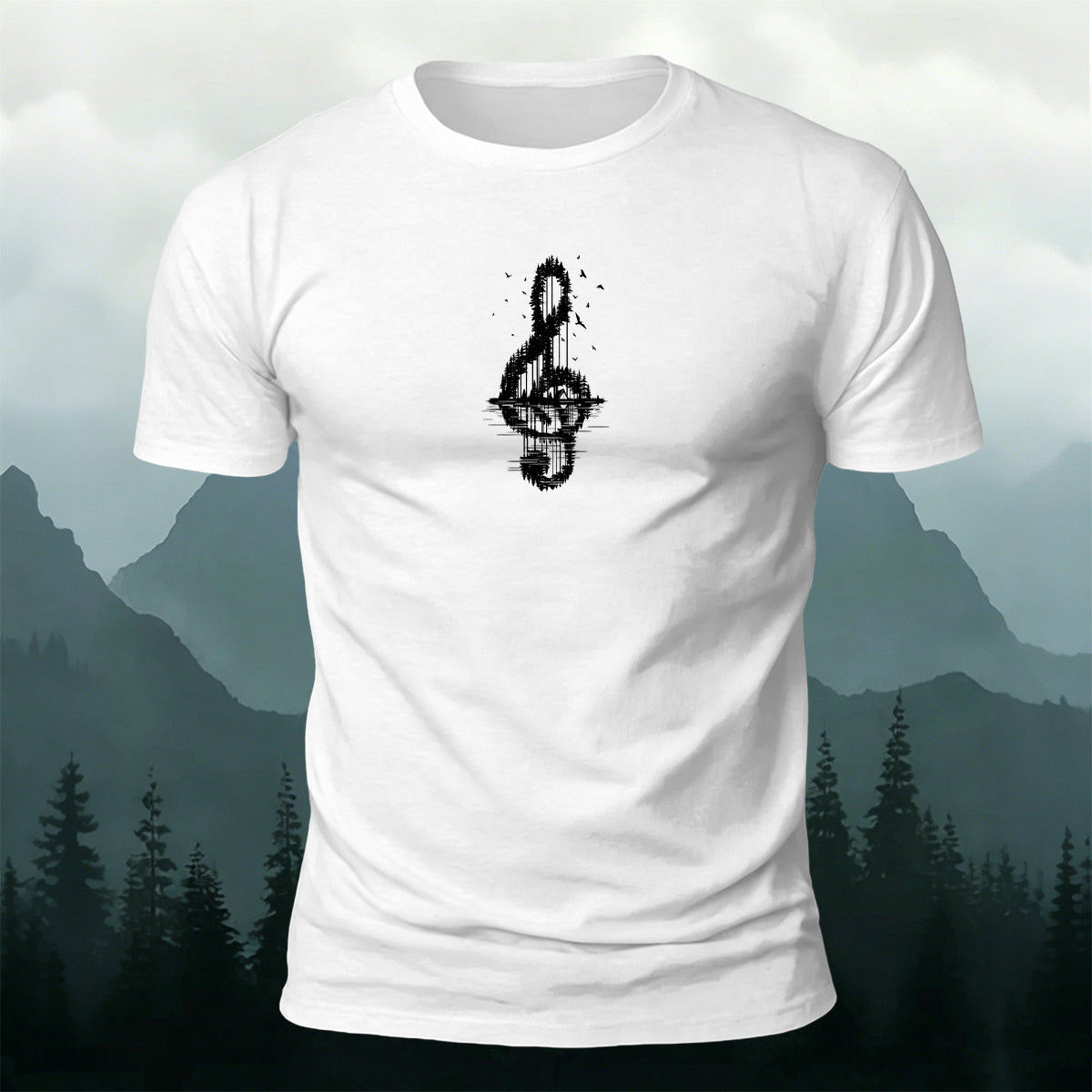 Trendy Note Print Comfortable Cotton T-Shirt