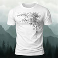 Creative Geometric Mechanical Premium Cotton T-Shirt White
