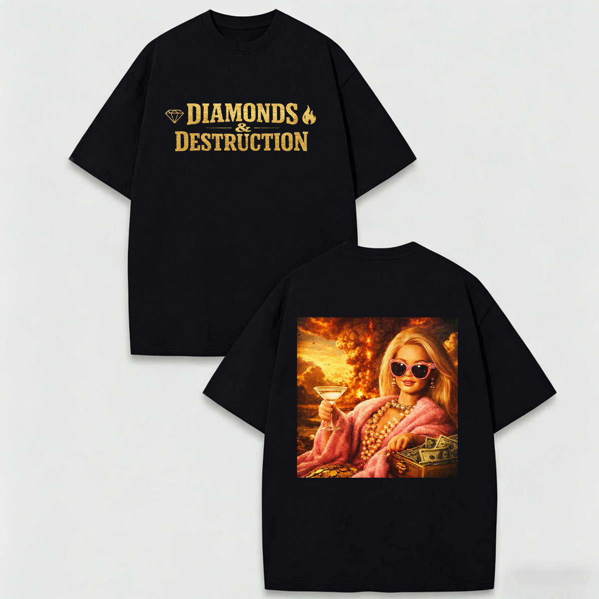 Meme Exploding World Pure Cotton Printed T-Shirt