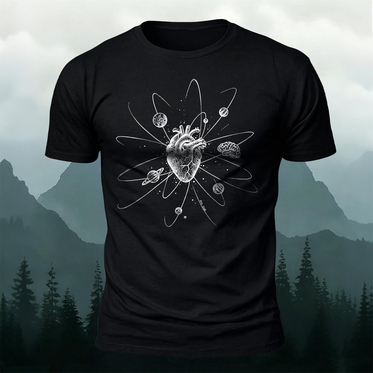Fun Heart-Printed Casual Cotton T-Shirt