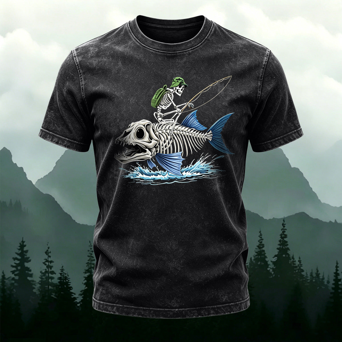 Hobby Fishing Print Fashion Ultra-soft Fabric T-Shirt