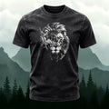 Fierce Lion Street Trend Washed Cotton Casual T-Shirt