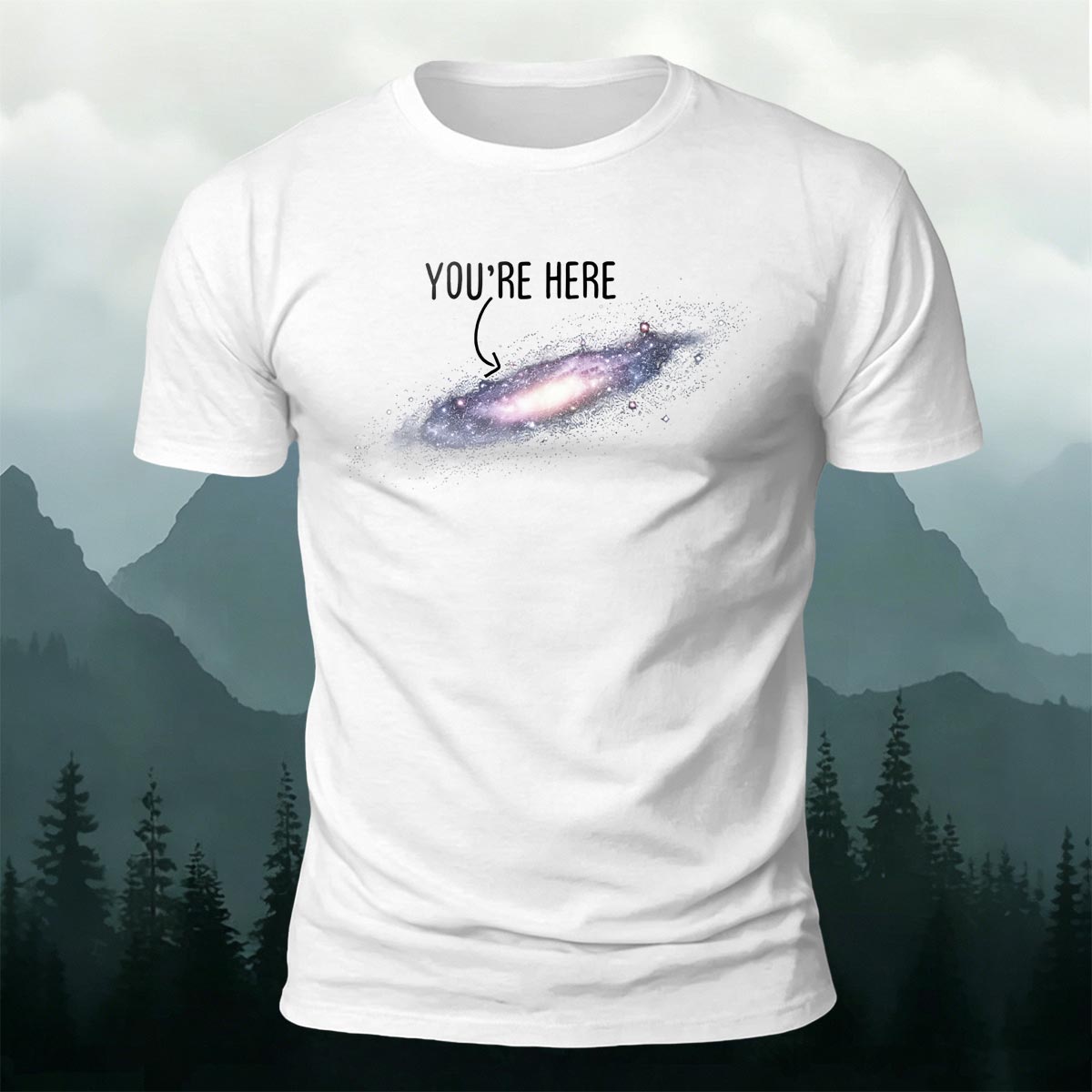 Galaxy Dream Print Casual Cotton T-Shirt