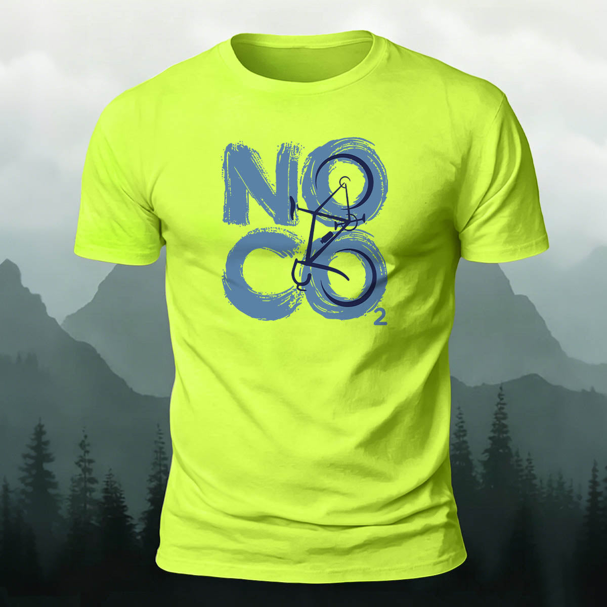 Cotton NOCO2 Letter Print Outdoor Cycling T-Shirt