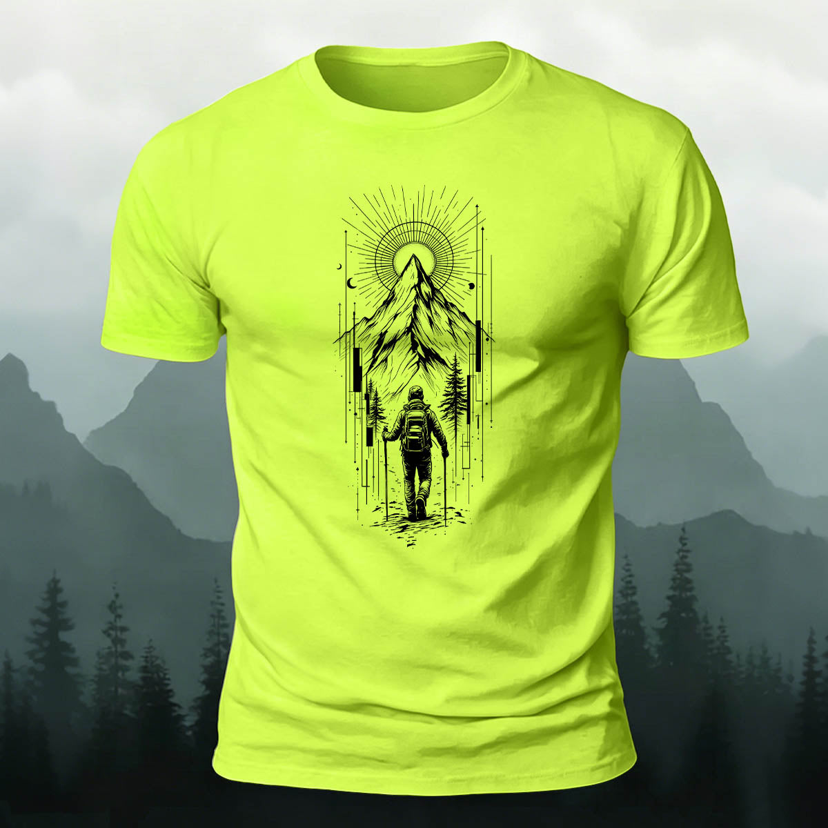 Conquering Snow-Capped Mountains Casual Outdoor Cotton Tee