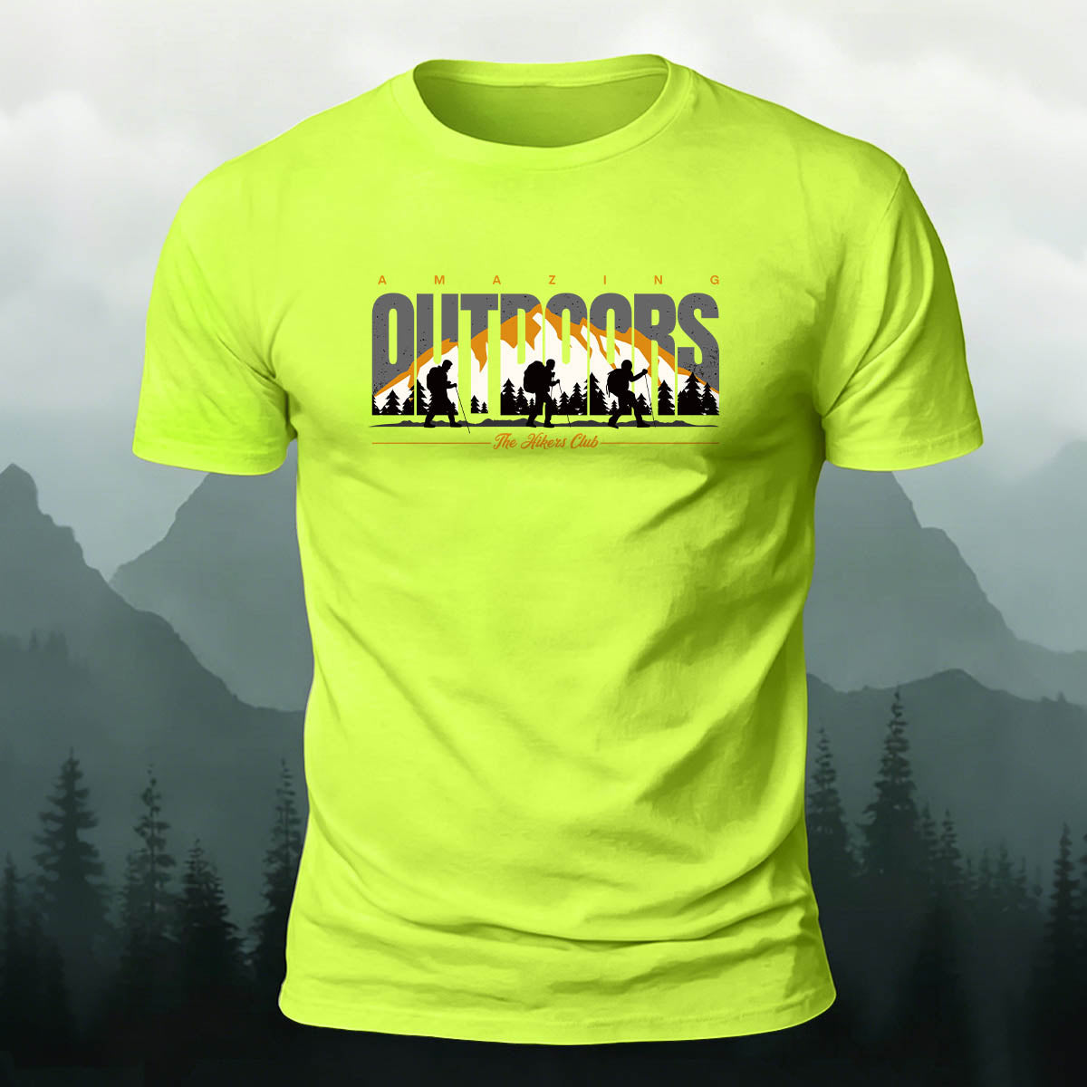 Snow Mountain Expedition Art Print Outdoor Cotton T-Shirt