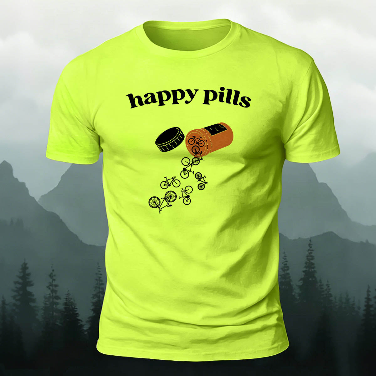 Cotton Happy Pills Printed Outdoor Cycling T-Shirt