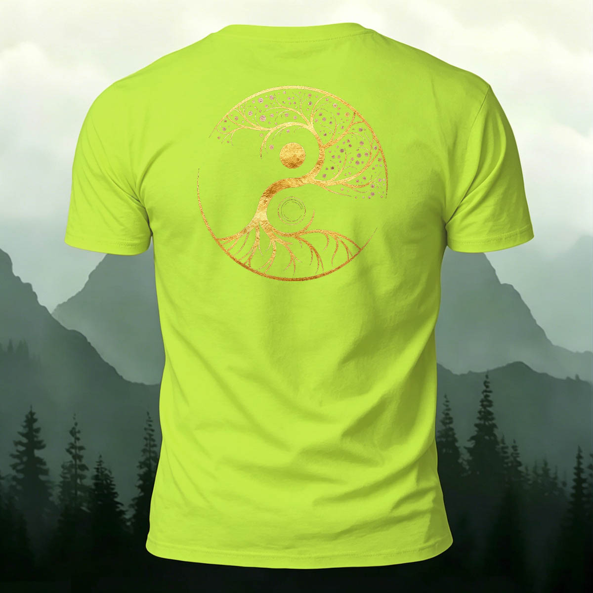 Yin Yang Tree of Life Breathable Crew Neck T-Shirt