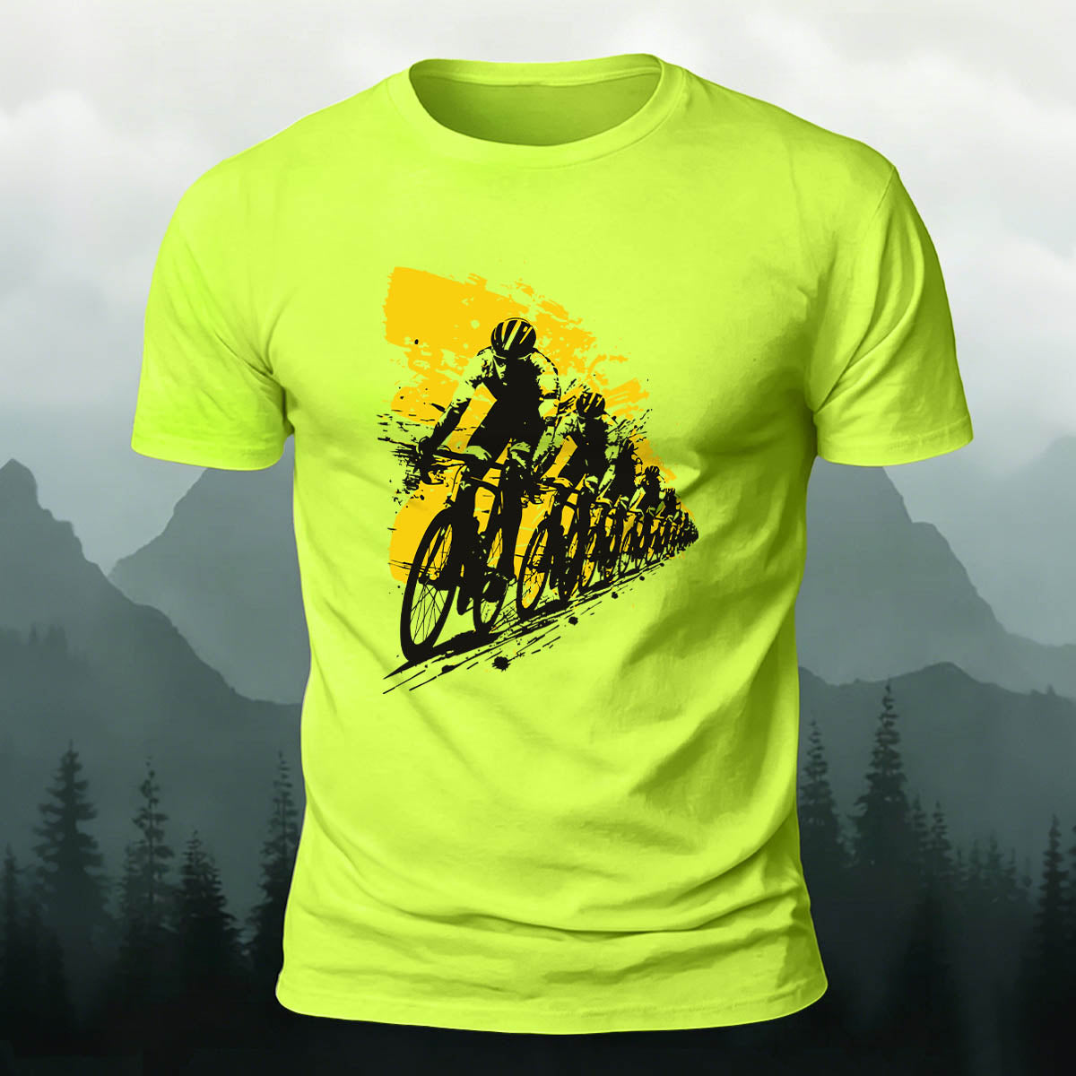 Cycling Team Art Print Comfortable Cotton T-Shirt