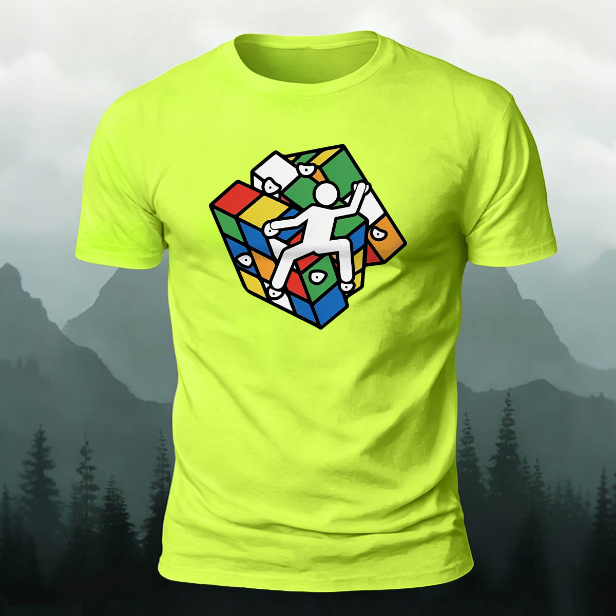 Climbing Cube Simple Casual Breathable T-Shirt