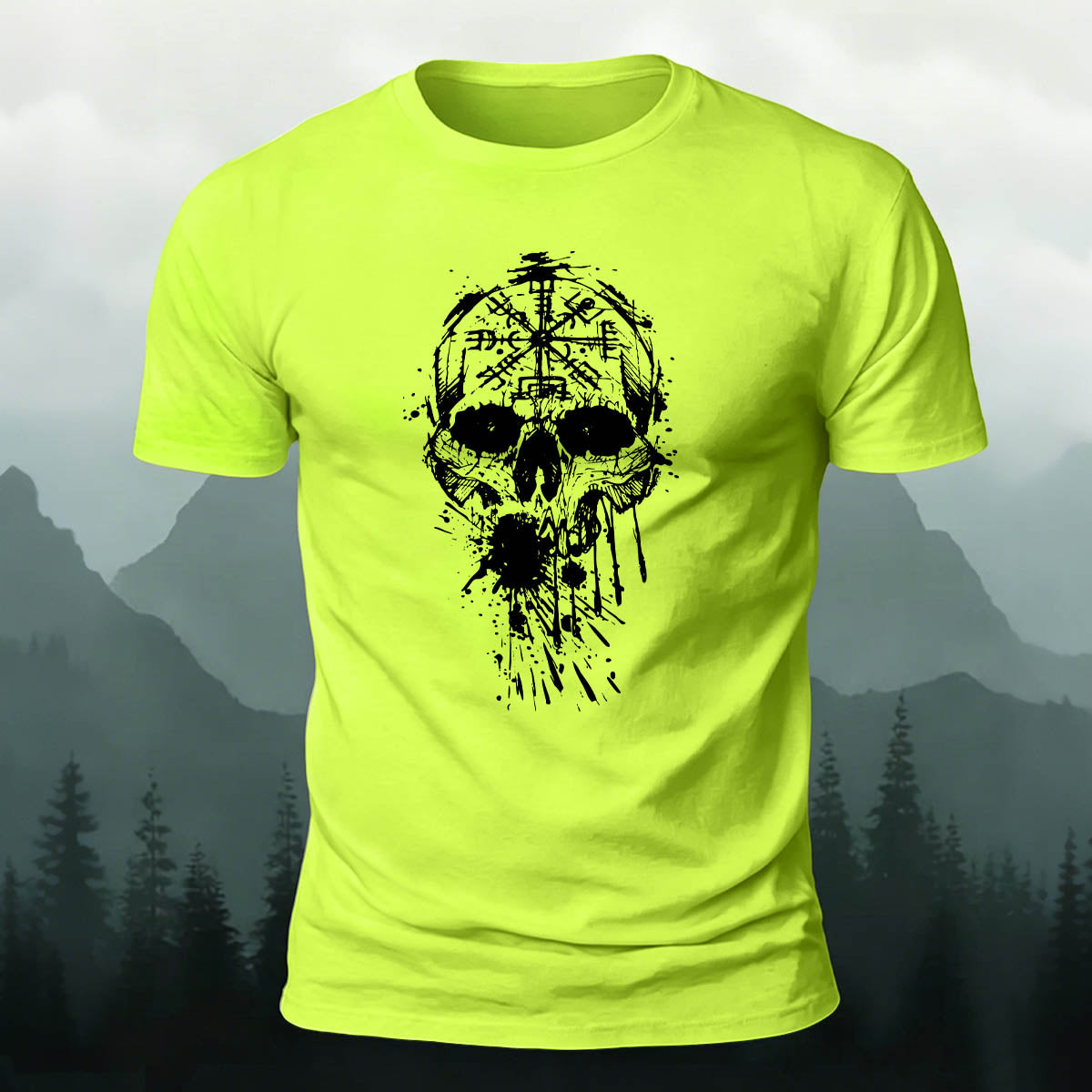 Dark Skeleton Tribe Totem Casual Cotton T-Shirt