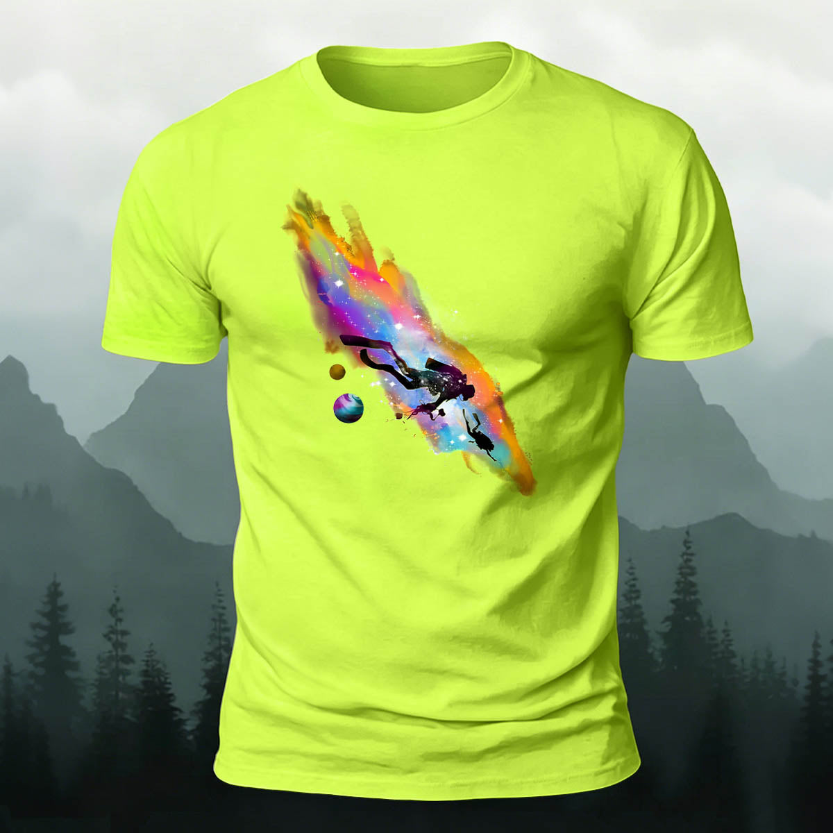 DTG Ocean Exploration Printed Simple Premium Cotton T-Shirt