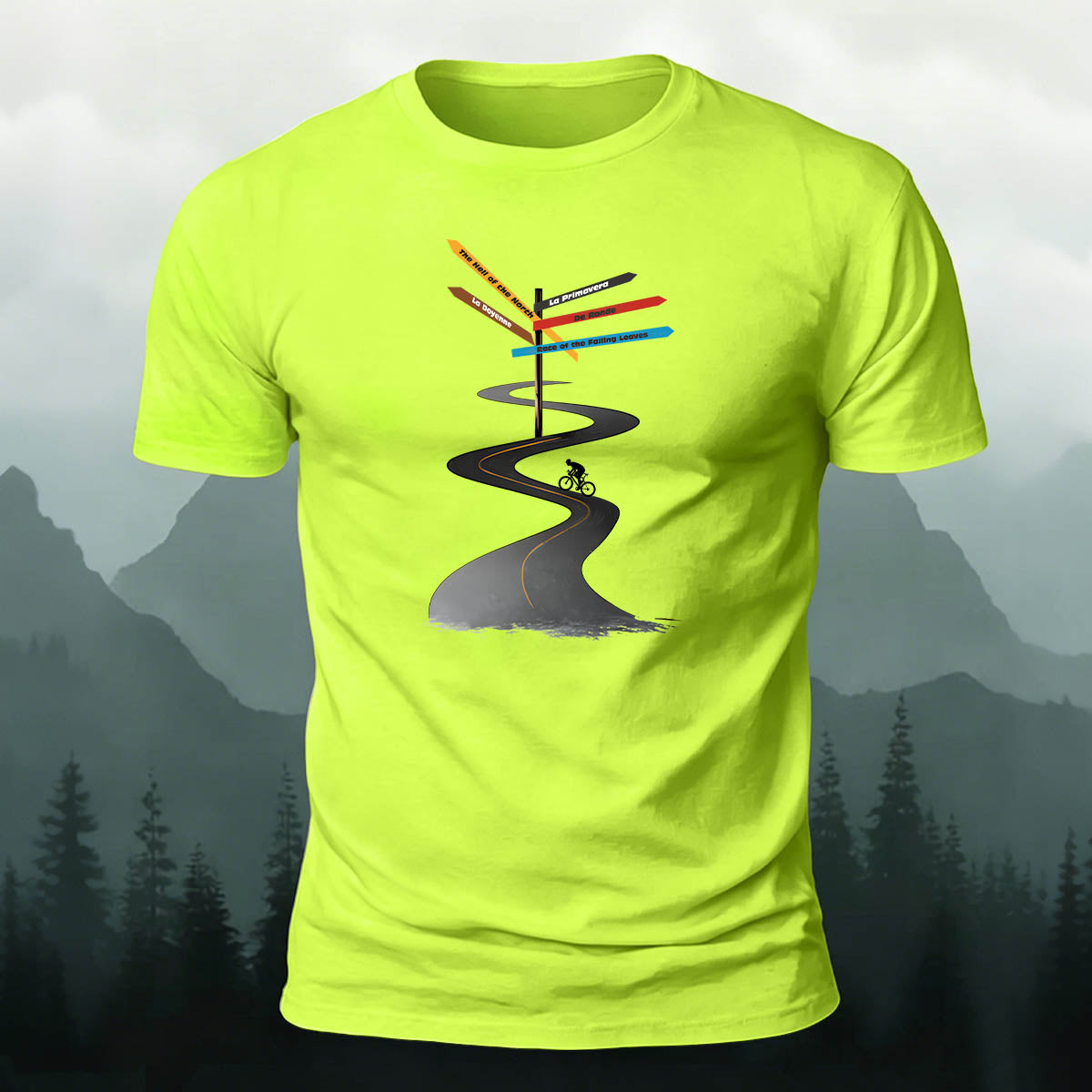Combed Cotton Road Cycling Printed T-Shirt