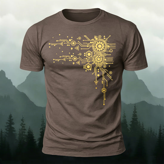 Creative Geometric Mechanical Premium Cotton T-Shirt CO