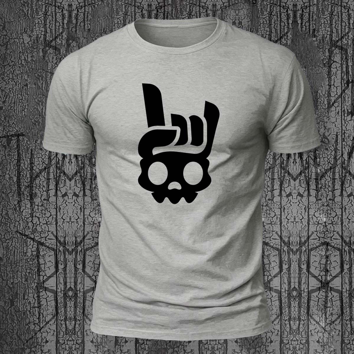 Quirky Gesture Print Casual Skin-Friendly T-Shirt