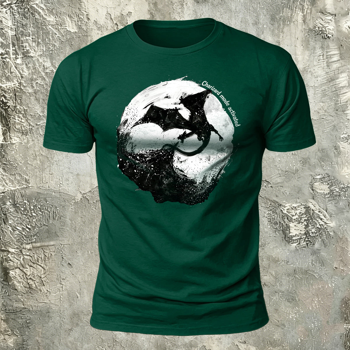 Dark Bat Print Cotton Casual T-Shirt