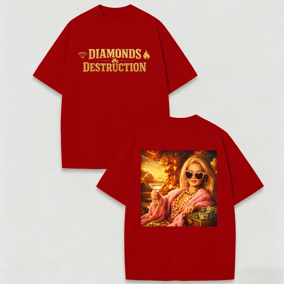 Meme Exploding World Pure Cotton Printed T-Shirt