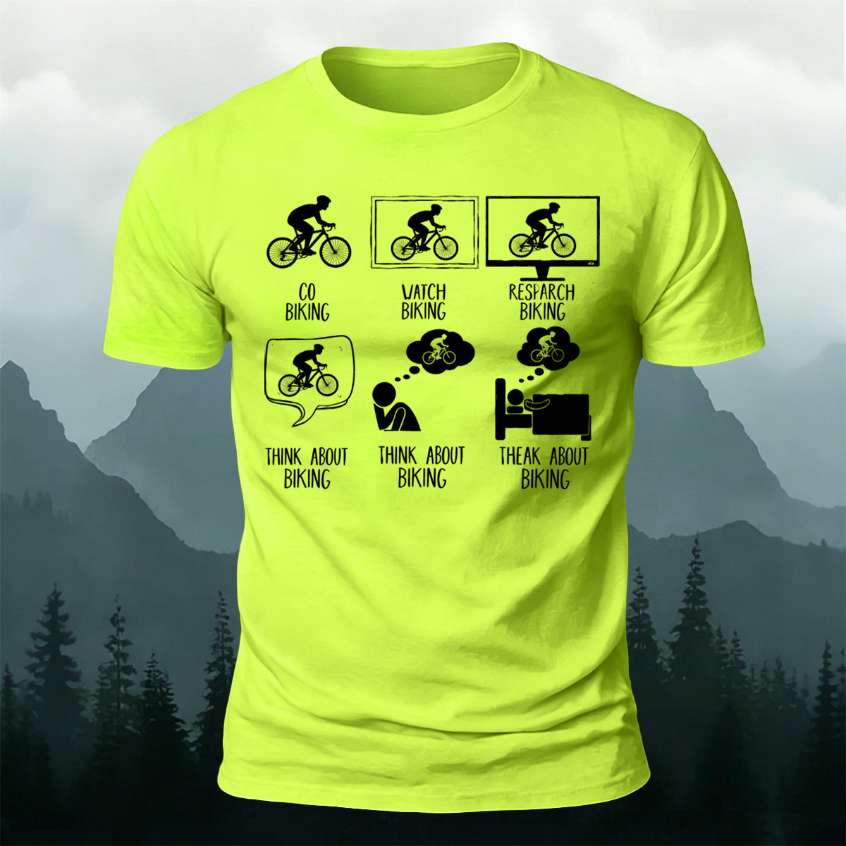 Fun Cycling Hobbyist Casual 100% Cotton T-Shirt
