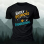Combed Cotton Easily Distracted By Thunderstorms Casual T-Shirt