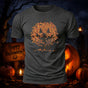 Soft Cotton Autumn Leaves Pumpkin Tree Halloween Casual T‑Shirt