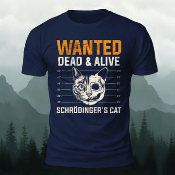 Soft Cotton Dead & Alive Physics Graphic Casual T‑Shirt