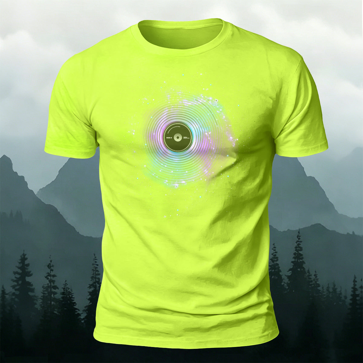 Music Player Print Casual 100% Cotton T-Shirt