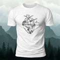 Musical Instruments and Hearts Fun Print Cotton T-Shirt White