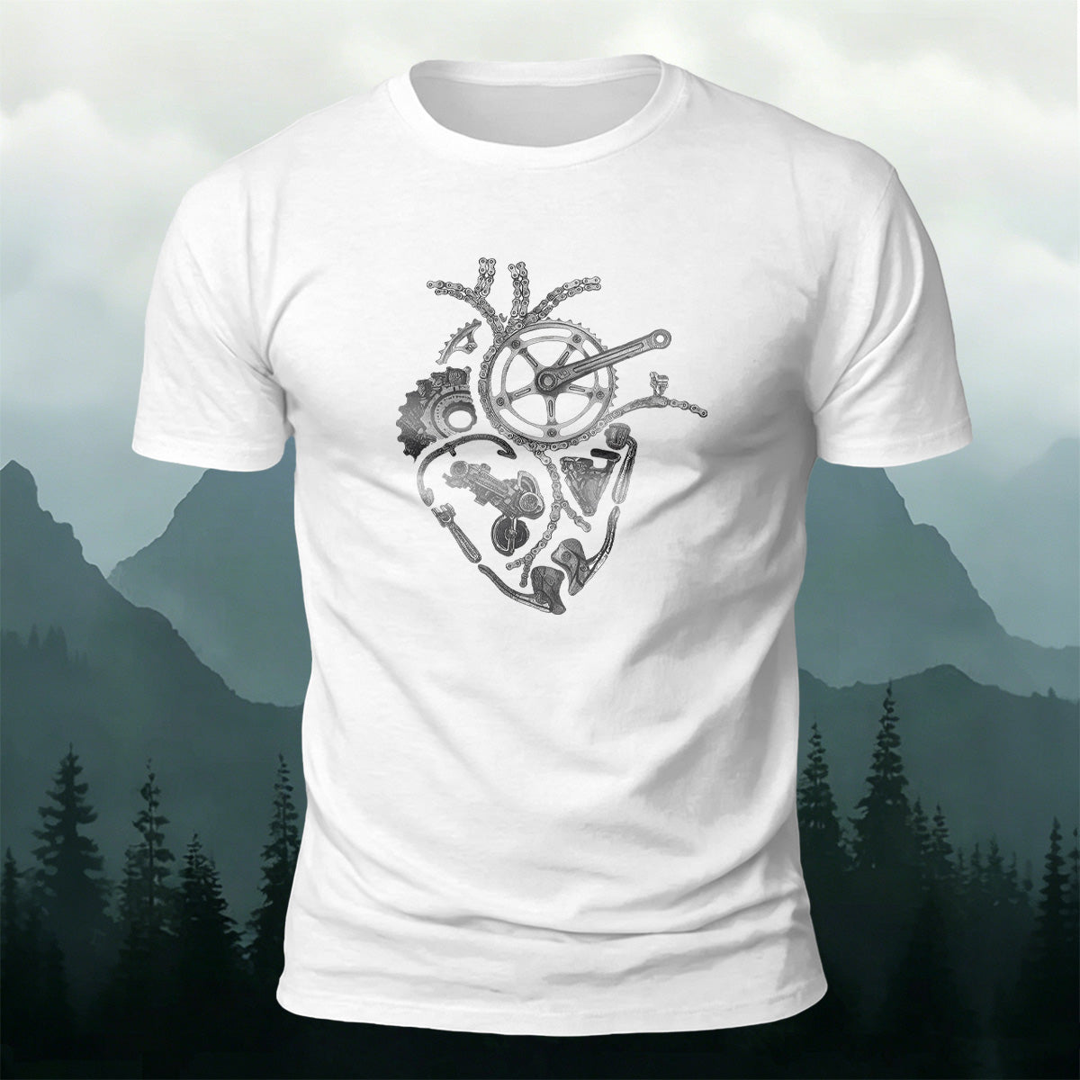Musical Instruments and Hearts Fun Print Cotton T-Shirt White